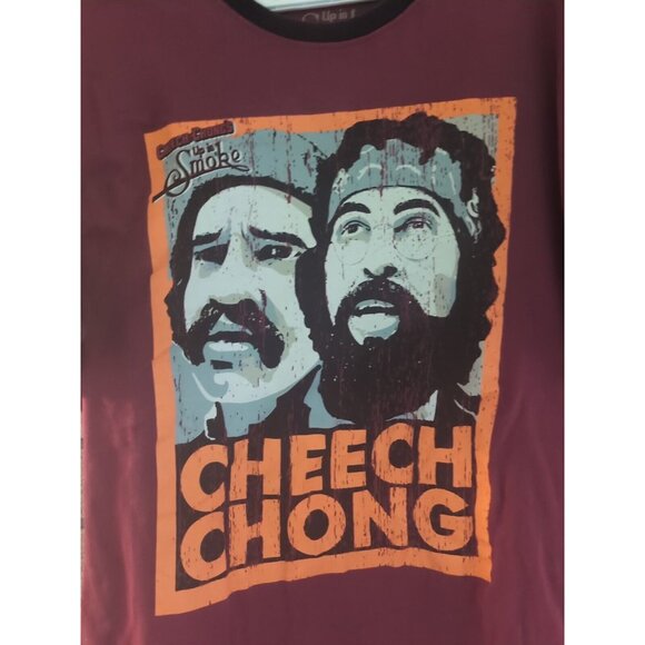 Cheech and Chong Up In Smoke 420 Maroon T-Shirt Size XL - Picture 2 of 3